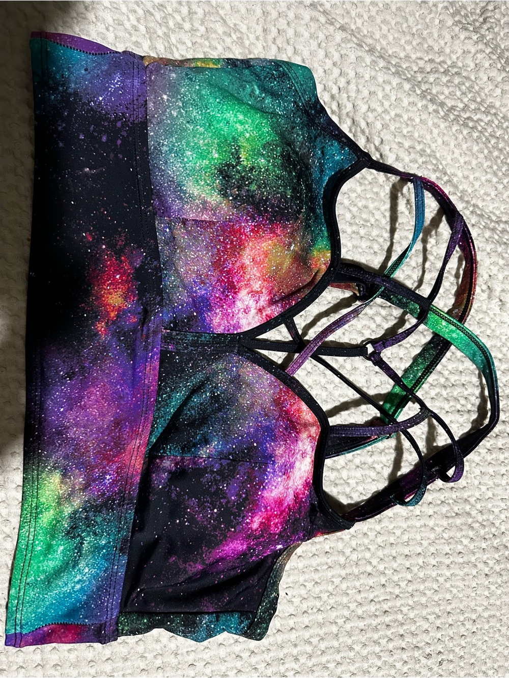 Galaxy Print Strappy tankini Multicolor